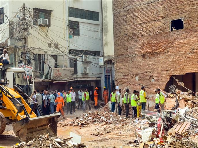 Satya Niketan building collapse: FIR claims owners built upper floors despite knowing structural load limits